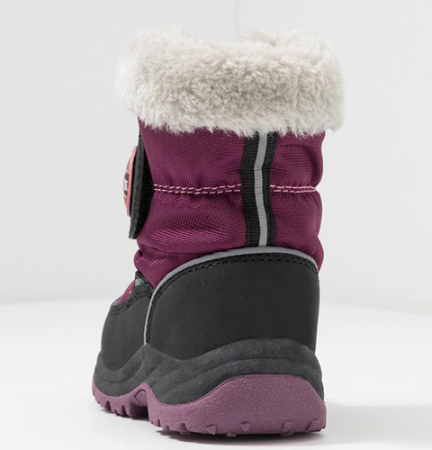 Зимние ботинки KicKers Low boots Black purple 744630 83 вид сзади