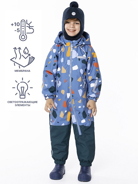 Демисезонный комбинезон NIKASTYLE 8м0124 джинс/океан