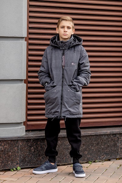 Демисезонная парка Batik Артур 544-23в черный графит