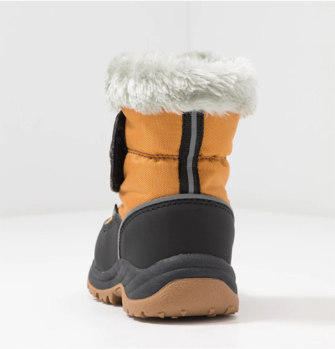 Зимние ботинки KicKers Low boots Black camel 744630 82 вид сзади