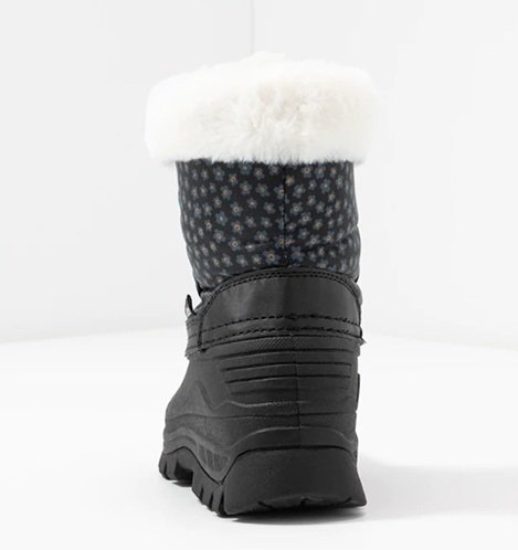 Зимние ботинки KicKers Sealsnow Black blue flowery 653262-10 84 вид сзади