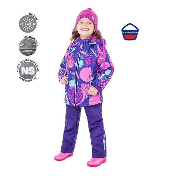 Демисезонный комплект NIKASTYLE 7м2222 фиолетовый/розовый