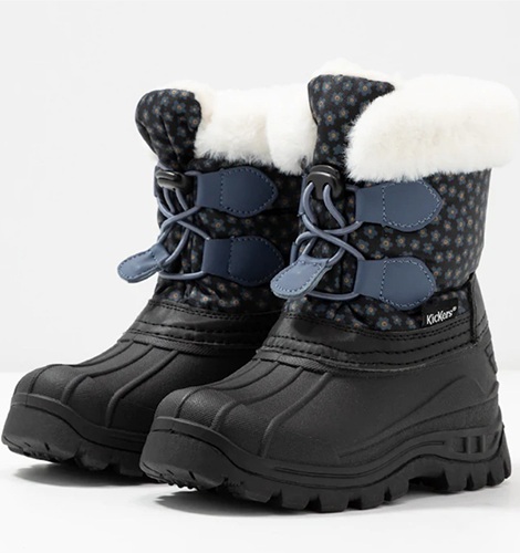 Зимние ботинки KicKers Sealsnow Black blue flowery 653262-10 84