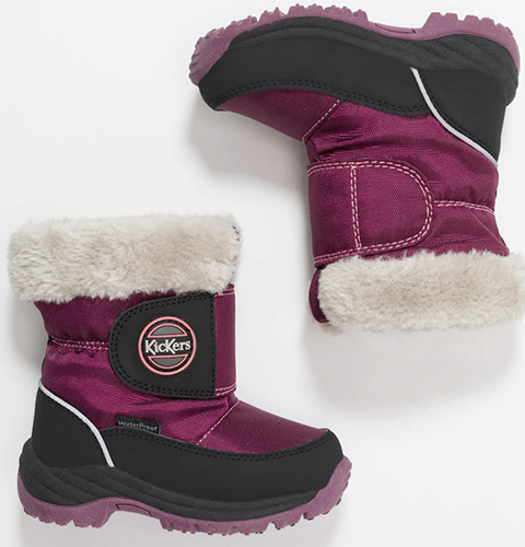 Зимние ботинки KicKers Low boots Black purple 744630 83 вид сверху