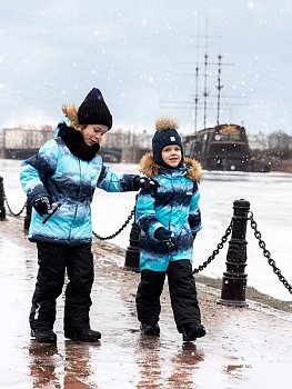 Зимний комбинезон NIKASTYLE 8з1323 аквамарин/черный