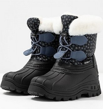 Зимние ботинки KicKers Sealsnow Black blue flowery 653262-10 84