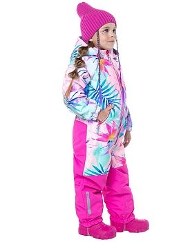 Демисезонный комбинезон NIKASTYLE 8м0623 пудра/голубой