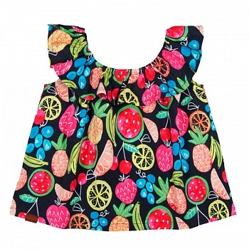 картинка Блузка Boboli детская Фрукты 447016 от магазина Одежда+