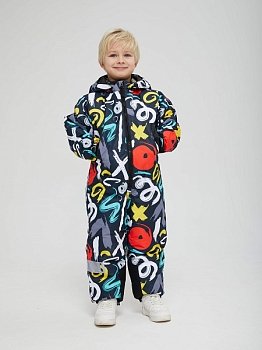 Зимний комбинезон Juvis Спираль 7003 чёрный/жёлтый 