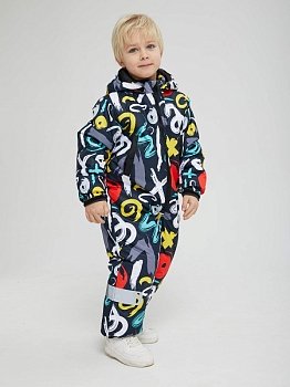 Зимний комбинезон Juvis Спираль 7003 чёрный/жёлтый 