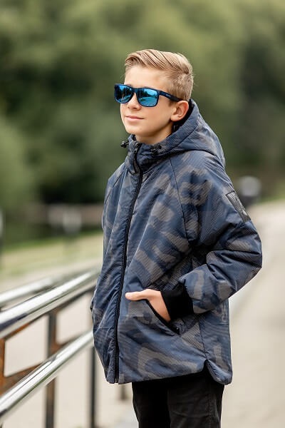 Демисезонная куртка Batik Харли 542-23в милитари синий