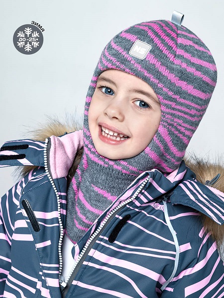 картинка Шлем NIKASTYLE 10з7622 серый/розовый зимний от магазина Одежда+