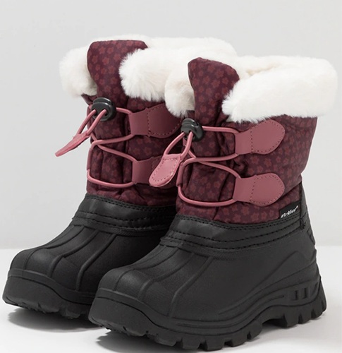 Зимние ботинки KicKers Sealsnow Burgundy pink flowery 653262-10 183 Зимние ботинки KicKers Sealsnow Burgundy pink flowery 653262-10 183