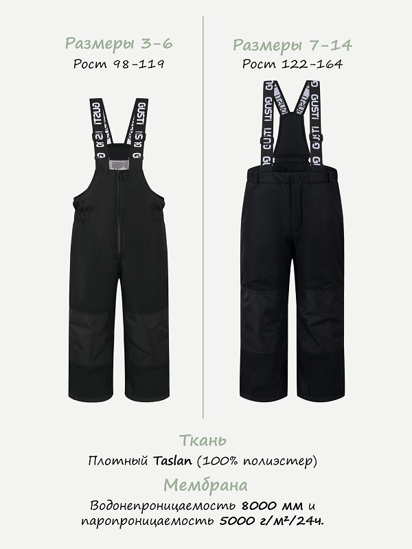 Gusti брюки зимние GW5UP292-BLACK