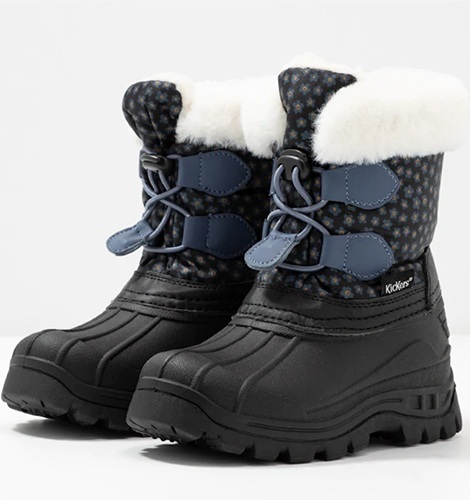 картинка Зимние ботинки KicKers Sealsnow Black blue flowery 653262-10 84 от магазина Одежда+
