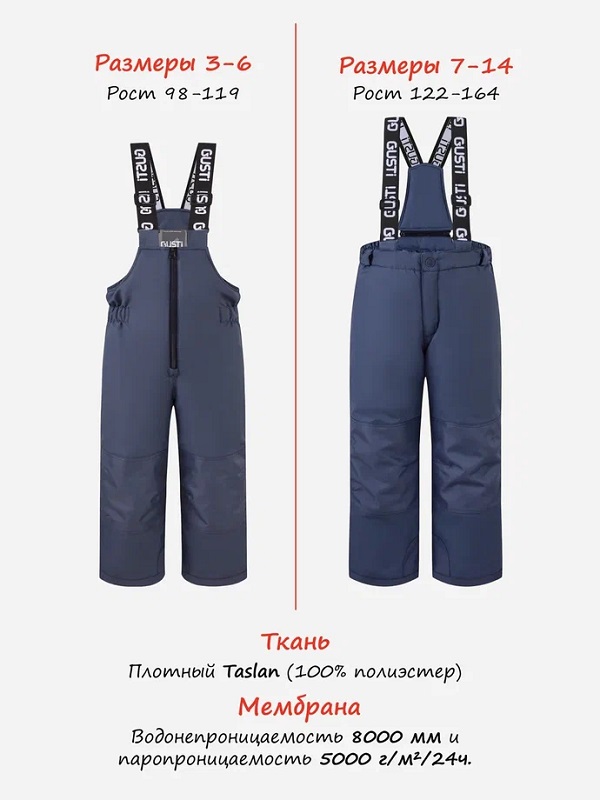 картинка Брюки Gusti зимние GW5UP292-INDIGO от магазина Одежда+