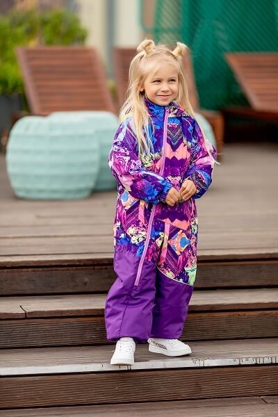 Batik Демисезонный комбинезон Лэйси 506-23в принт фиолетовый