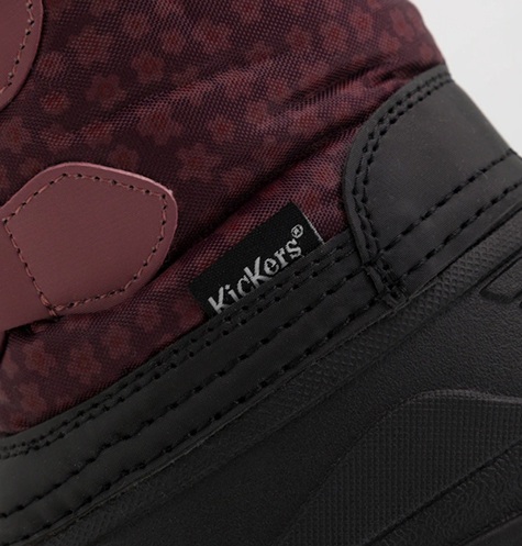 Зимние ботинки KicKers Sealsnow Burgundy pink flowery 653262-10 183 крупным планом Зимние ботинки KicKers Sealsnow Burgundy pink flowery 653262-10 183 крупным планом