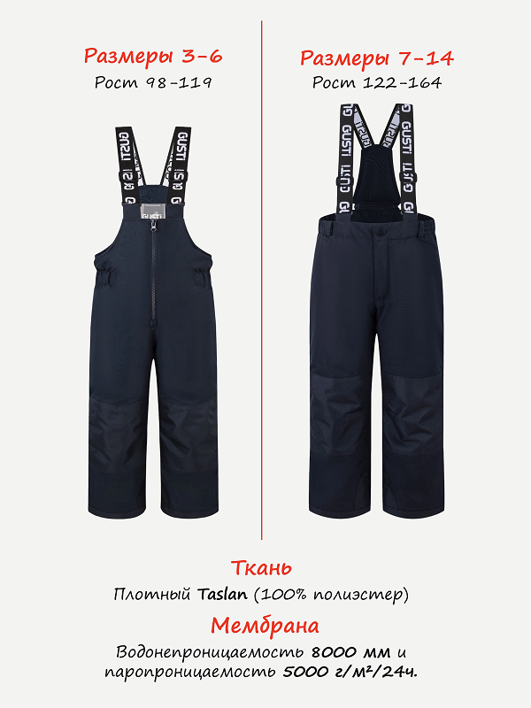 картинка Брюки Gusti зимние GW5UP292-MIDNIGHT от магазина Одежда+