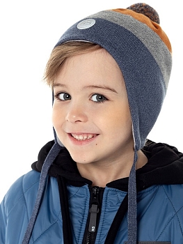 Шапка NIKASTYLE 11м10524 джинс/кэмел