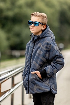 Демисезонная куртка Batik Харли 542-23в милитари синий