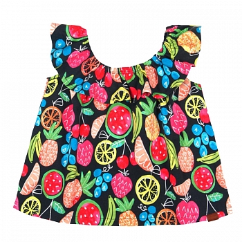 картинка Блузка Boboli детская Фрукты 447016 от магазина Одежда+