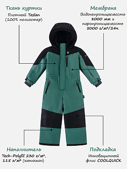 Зимний комбинезон GUSTI GW5UZ985-SPRUCE