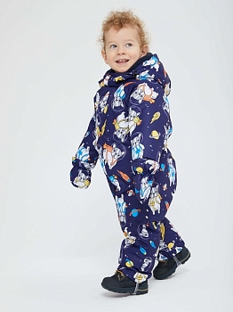 Зимний комбинезон Juvis Бульдог 7003 синий/серый 