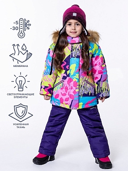 Зимний комплект NIKASTYLE 7з0423 фуксия/черничный