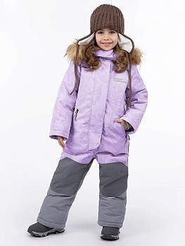 Зимний комбинезон NIKASTYLE 8з2024 лаванда/серый