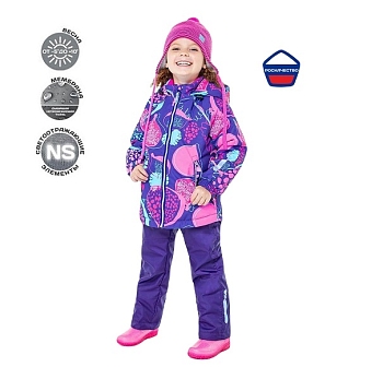 Демисезонный комплект NIKASTYLE 7м2222 фиолетовый/розовый