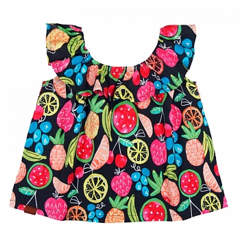 картинка Блузка Boboli детская Фрукты 447016 от магазина Одежда+